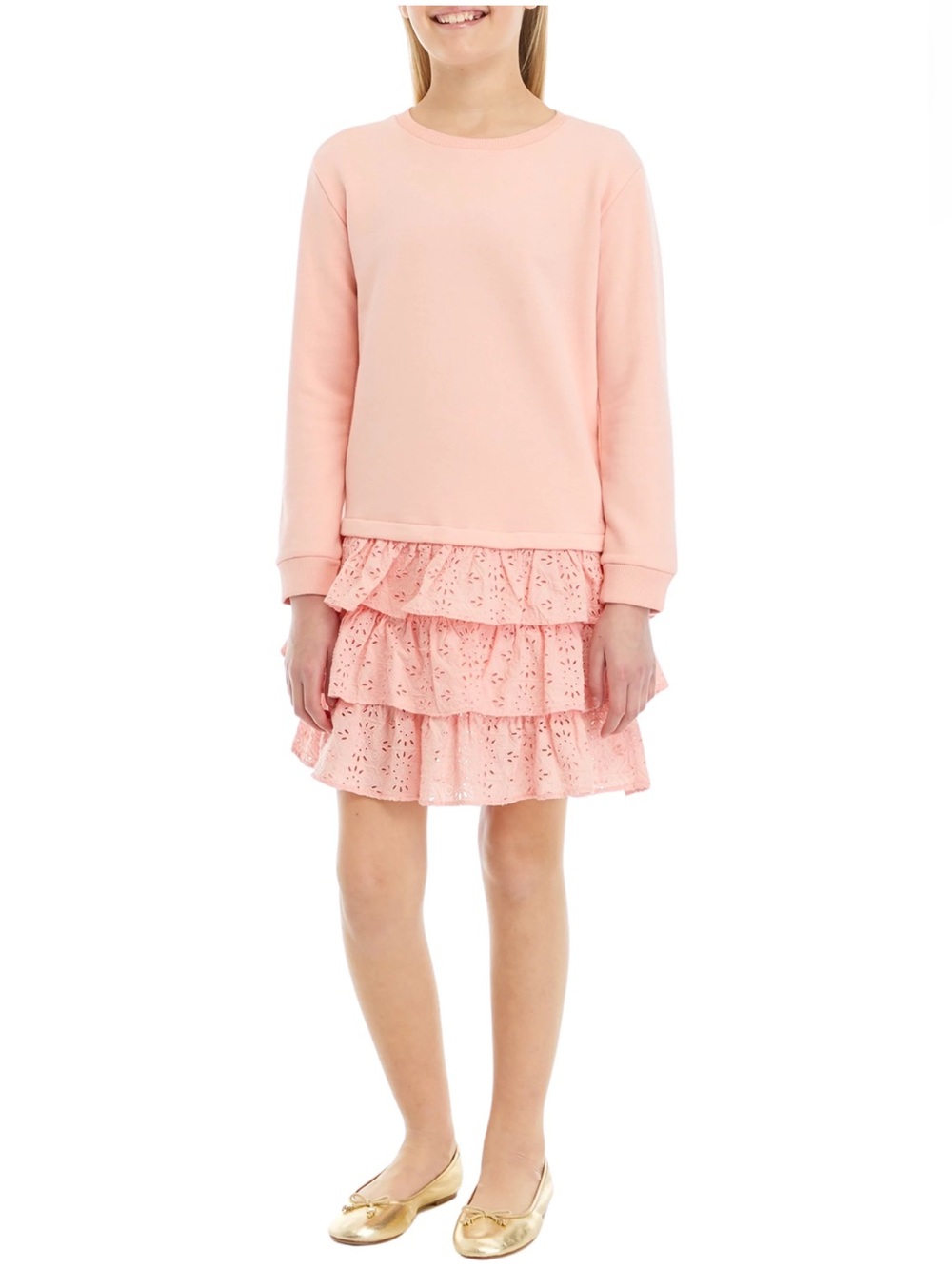 Vineyard Vines Girls Eyelet Sweatshirt Dress
